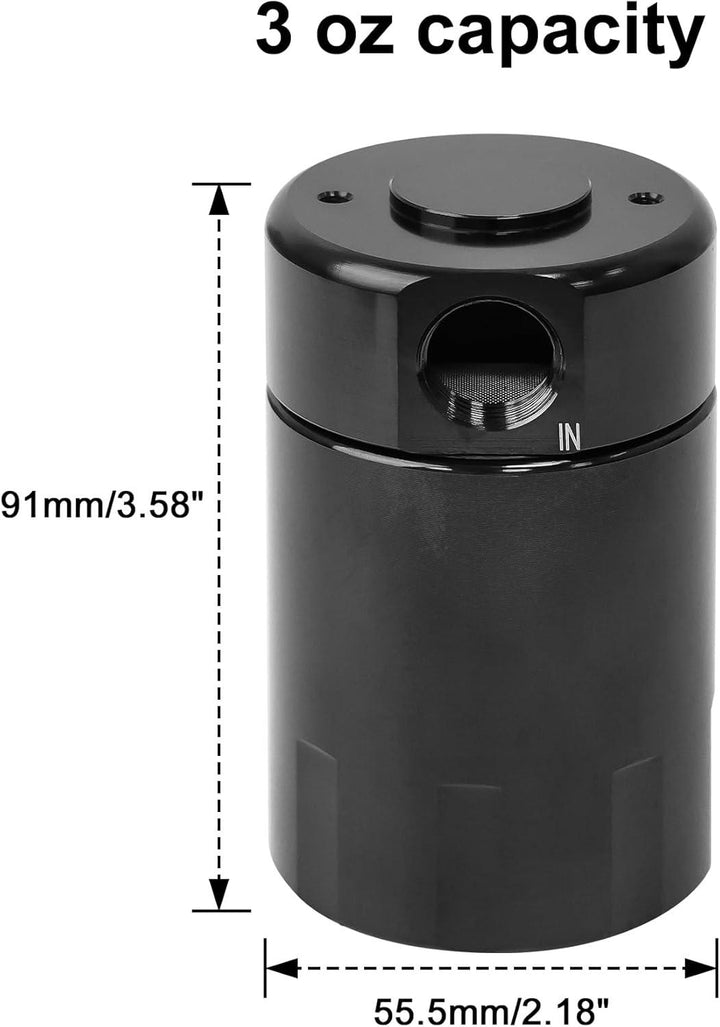 EVIL ENERGY Oil Catch Can Air Oil Separator compatible with 2015-2022 Charger/Challenger 2018-2021 Trackhawk 2018 Challenger Demon 2021-2022 Durango Hellcat Passenger Side 3OZ - EVILENERGY