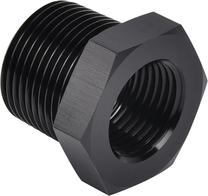 EVIL ENERGY NPT Male to NPT Female Reducer Bushing Fitting Adapter Hex Aluminum Black - EVILENERGY