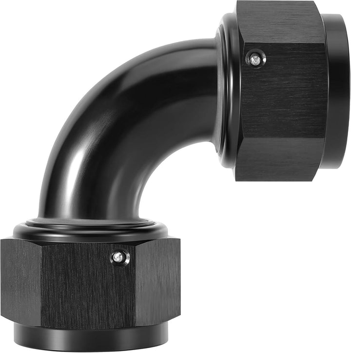 EVIL ENERGY AN Female to AN Female 90 Degree One Piece Full Flow Swivel Coupler Union Fitting Adapter Aluminum - EVILENERGY