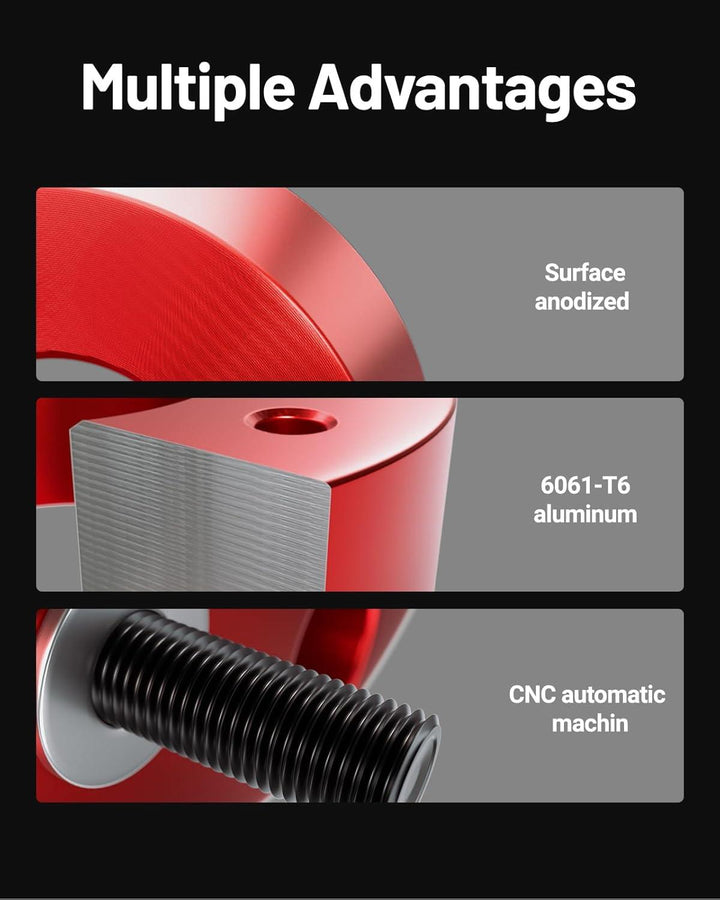 EVIL ENERGY Wheel Spacers Front 3-Inch Rear 2-Inch for 2004-2023 F150 2WD/4WD – Forged Strut Spacers Suspension Upgrade - EVILENERGY