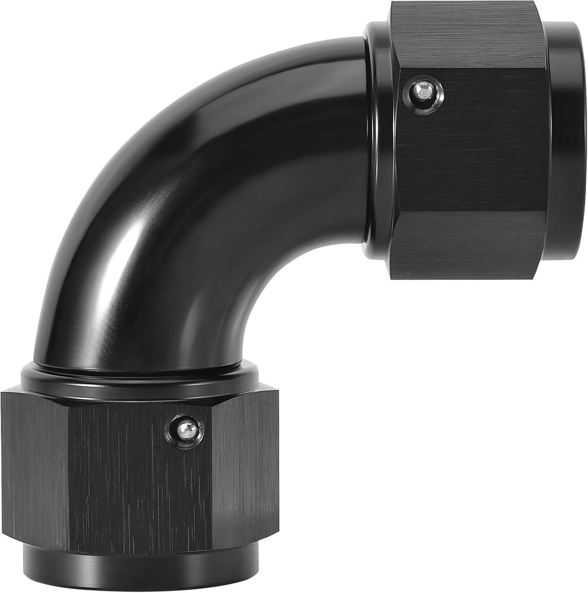 EVIL ENERGY AN Female to AN Female 90 Degree One Piece Full Flow Swivel Coupler Union Fitting Adapter Aluminum - EVILENERGY