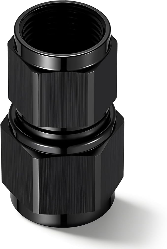 EVIL ENERGY AN Female to Female Swivel Coupler Union Fitting Aluminum Black