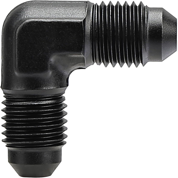 EVIL ENERGY AN Male to Male Flare 45/90 Degree Union Coupler Fitting Coupling Aluminum Black (	3/4/6/8/10/12AN) - EVILENERGY