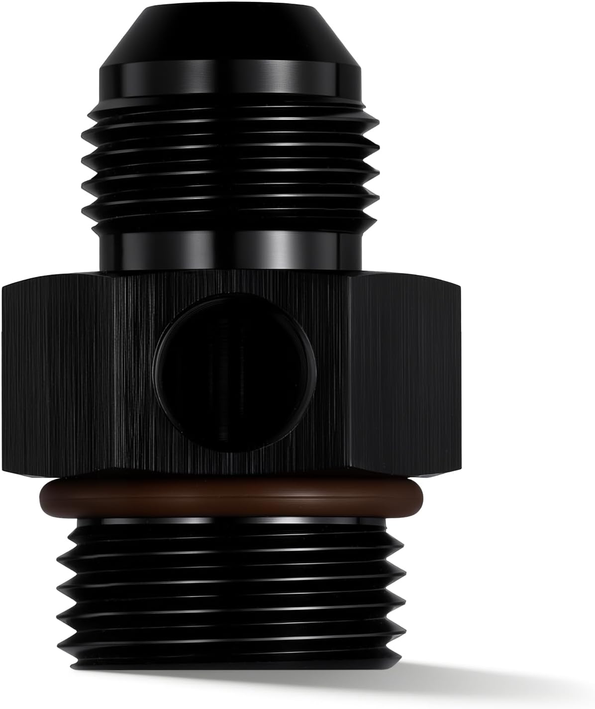 EVIL ENERGY 6/8/10AN Male Flare to -6/8/10AN ORB Male with 1/8" NPT Gauge Port Fuel Pressure Take off Fitting Adapter Aluminum