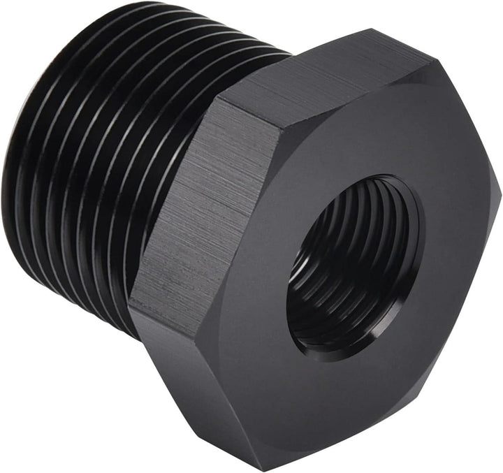 EVIL ENERGY NPT Male to NPT Female Reducer Bushing Fitting Adapter Hex Aluminum Black - EVILENERGY