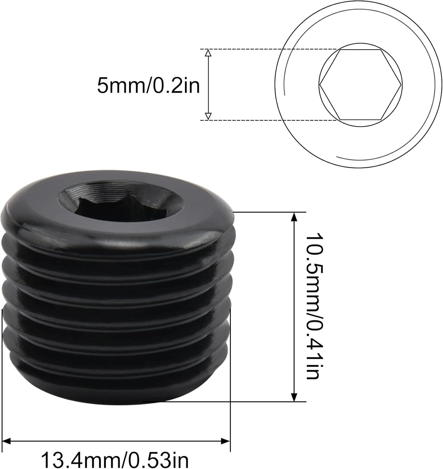 [1/4 NPT,Black]