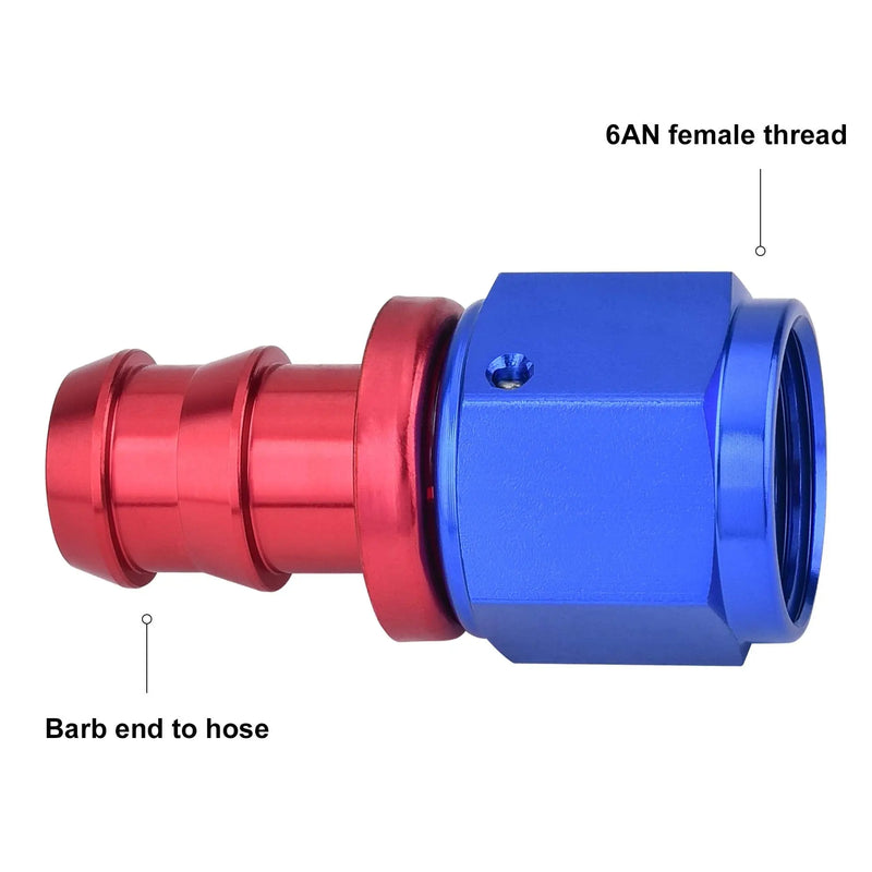 Evilenergy 6AN to 3/8 Barb Push Lock Hose End