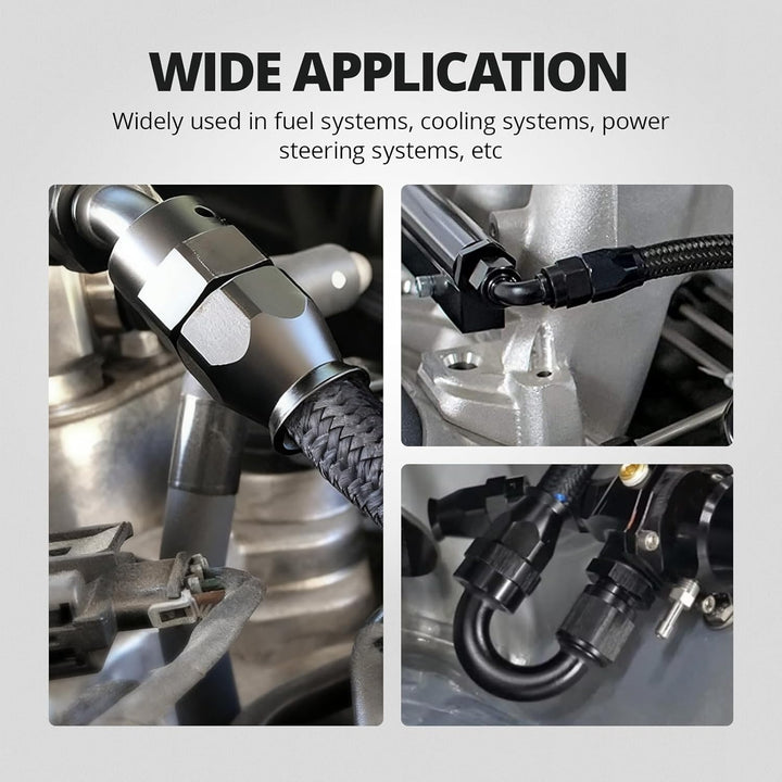 EVIL ENERGY PTFE Hose End Fitting for PTFE Hose Only (3/4/6/8/10/12AN) -  Black - EVILENERGY