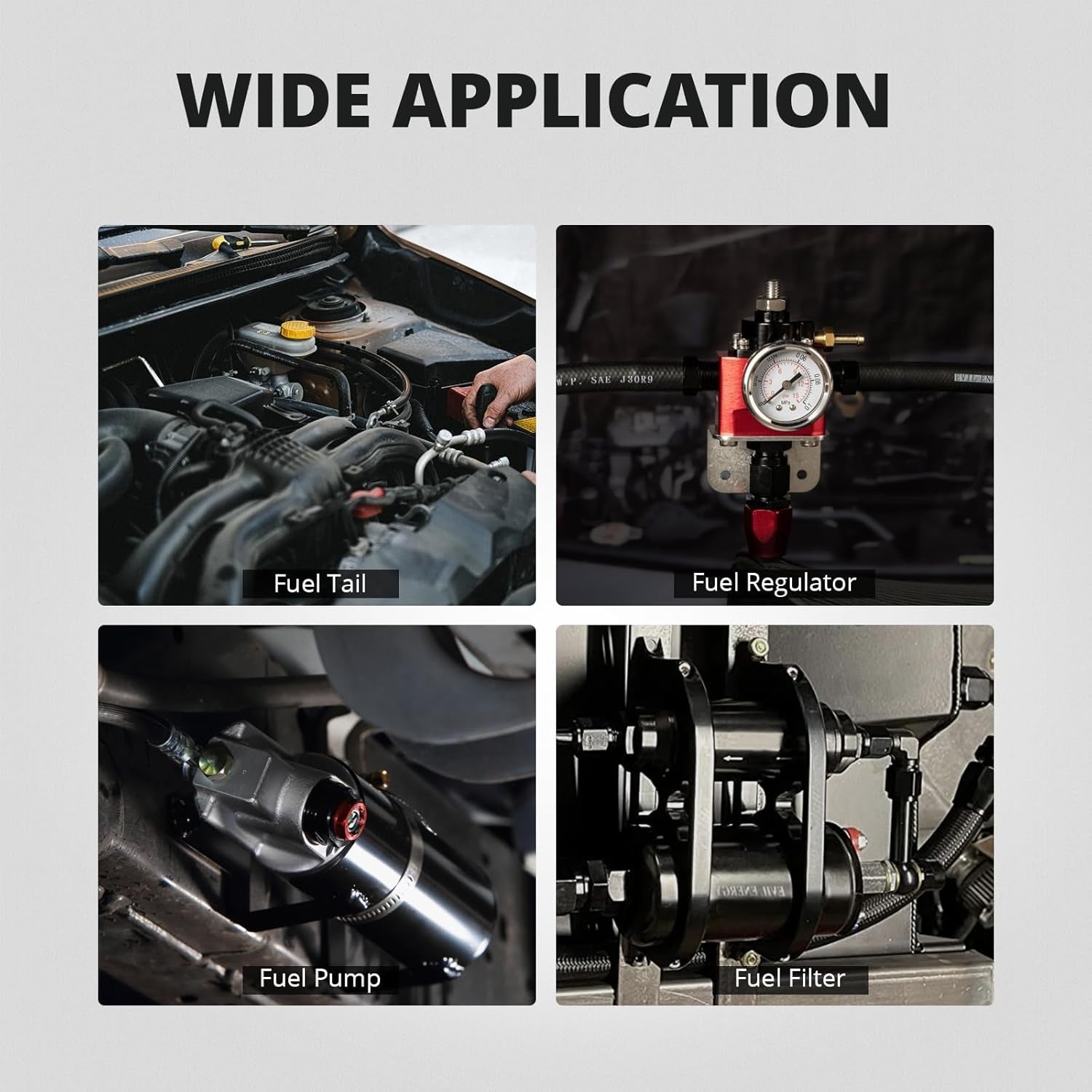 EVIL ENERGY 6/8/10/12/16AN Flare to AN ORB Male Swivel Adapter Fitting 90 Degree Black - EVILENERGY