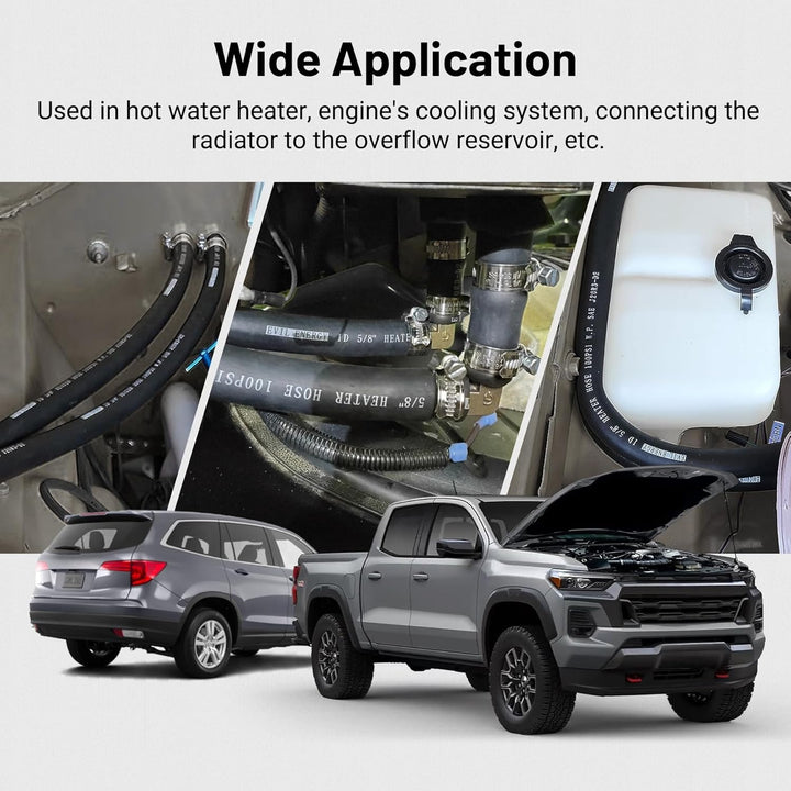 EVIL ENERGY Heater Hose Coolant Radiator Straight 100PSI SAE 20R3 (5/8,1/2,3/4,3/8,5/16,1 inch) - EVILENERGY