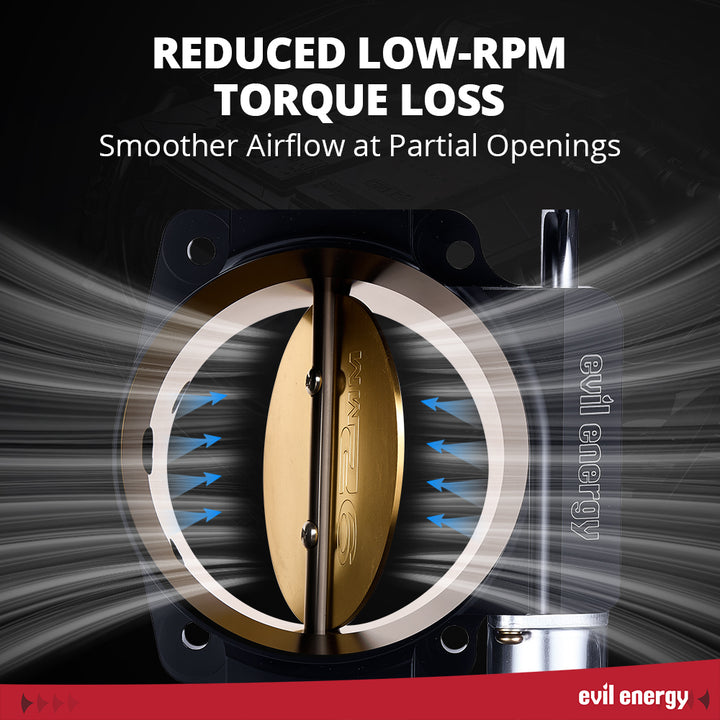 [Black] EVIL ENERGY 102MM Mechanical Throttle Body for Chevy LS Engines - Reduced Low - RPM Torque Loss