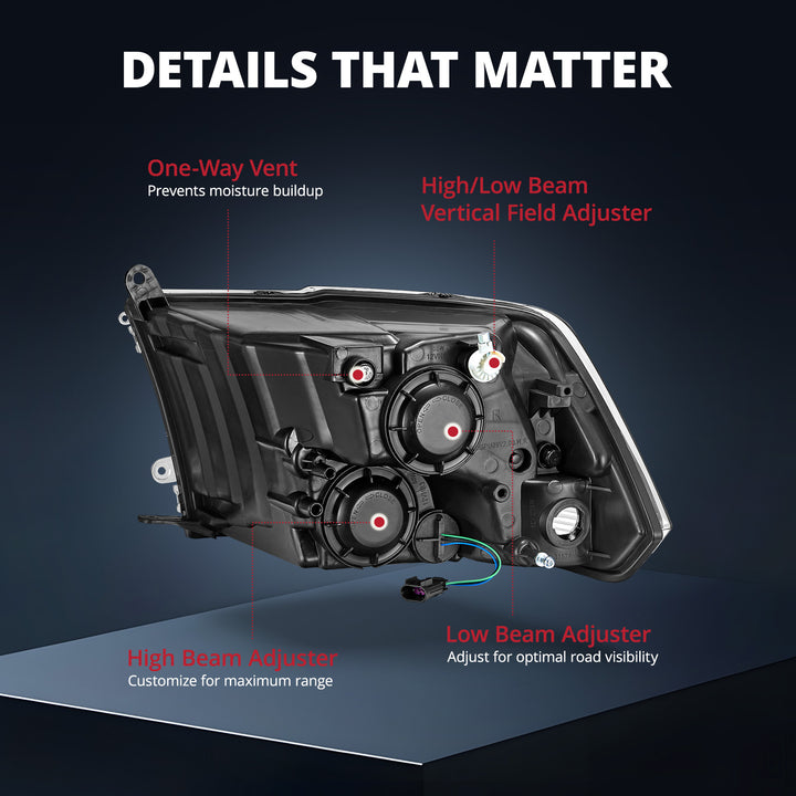 EVIL ENERGY For 2009-2018 Dodge RAM 1500 2500 3500 Headlight Assembly - EVILENERGY
