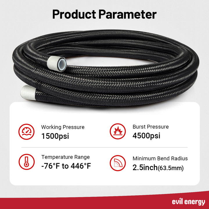 EVIL ENERGY Universal LS Swap Fuel Kit - 58psi Regulator, 300LPH Pump & AN Fuel Lines Compatible with E85/Gas/Diesel - EVILENERGY