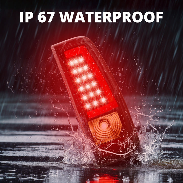 EVIL ENERGY Fit For Chevy Silverado 1999 2000 2001 2002, 1999-2007 GMC Sierra Classic LED Tail Lights Assembly, Smoked Tail Lights Truck Rear Lamp Black 1 Pair - EVILENERGY