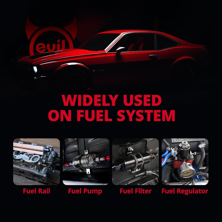 EVIL ENERGY AN Flare to AN ORB Male Fuel Rail Adapter Fitting - EVILENERGY