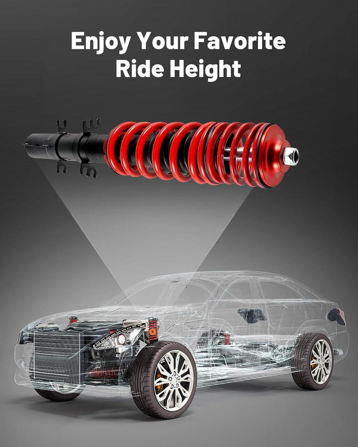 EVIL ENERGY 1998-2007 VW Golf MK4 /1998-2010 VW Beetle/1999-2006 Seat Leon/1999-2005 VW Jetta MK4 Coilover Shock Absorbers 4PCS - EVILENERGY