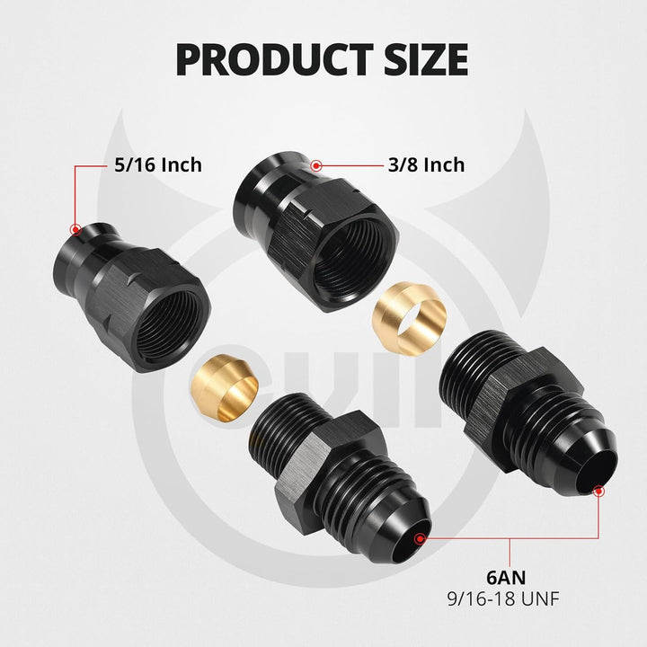 [6AN to 3/8 & 5/16 inch]