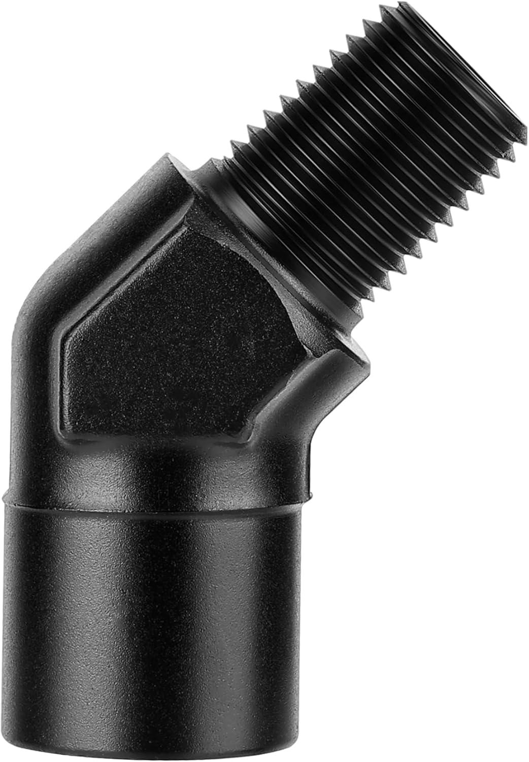 EVIL ENERGY NPT Female to Male Fitting Adapter 45/90 Degree Elbow Aluminum Black - EVILENERGY