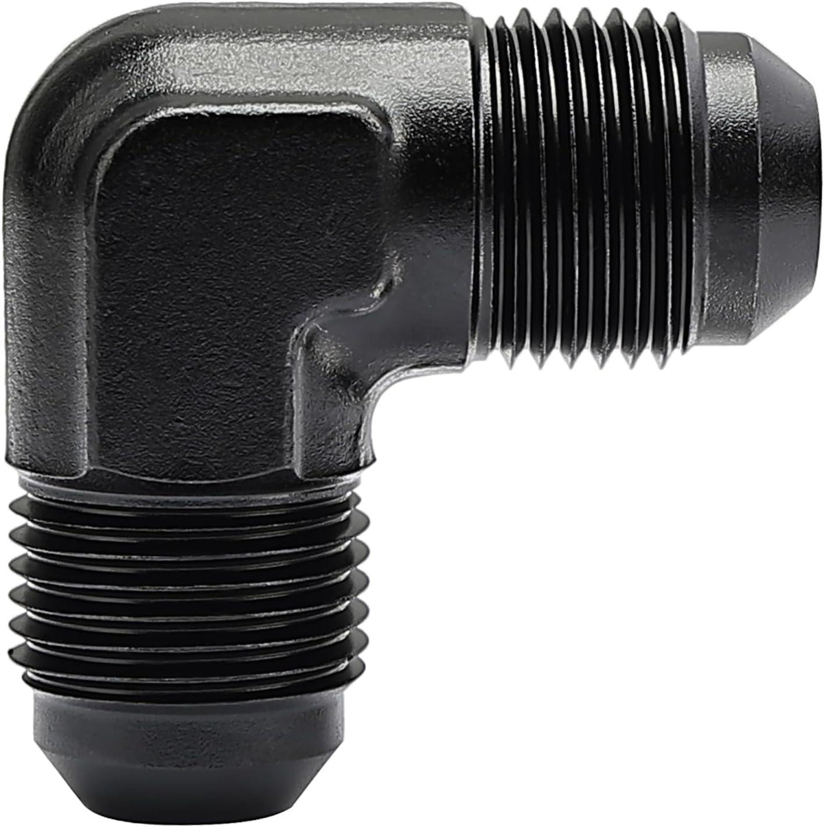 EVIL ENERGY AN Male to Male Flare 45/90 Degree Union Coupler Fitting Coupling Aluminum Black (	3/4/6/8/10/12AN) - EVILENERGY