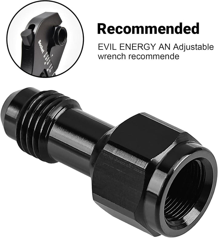 EVIL ENERGY AN Extender Female to AN Male Extension Fitting Adapter Aluminum (4/6/8/10/12AN) - EVILENERGY