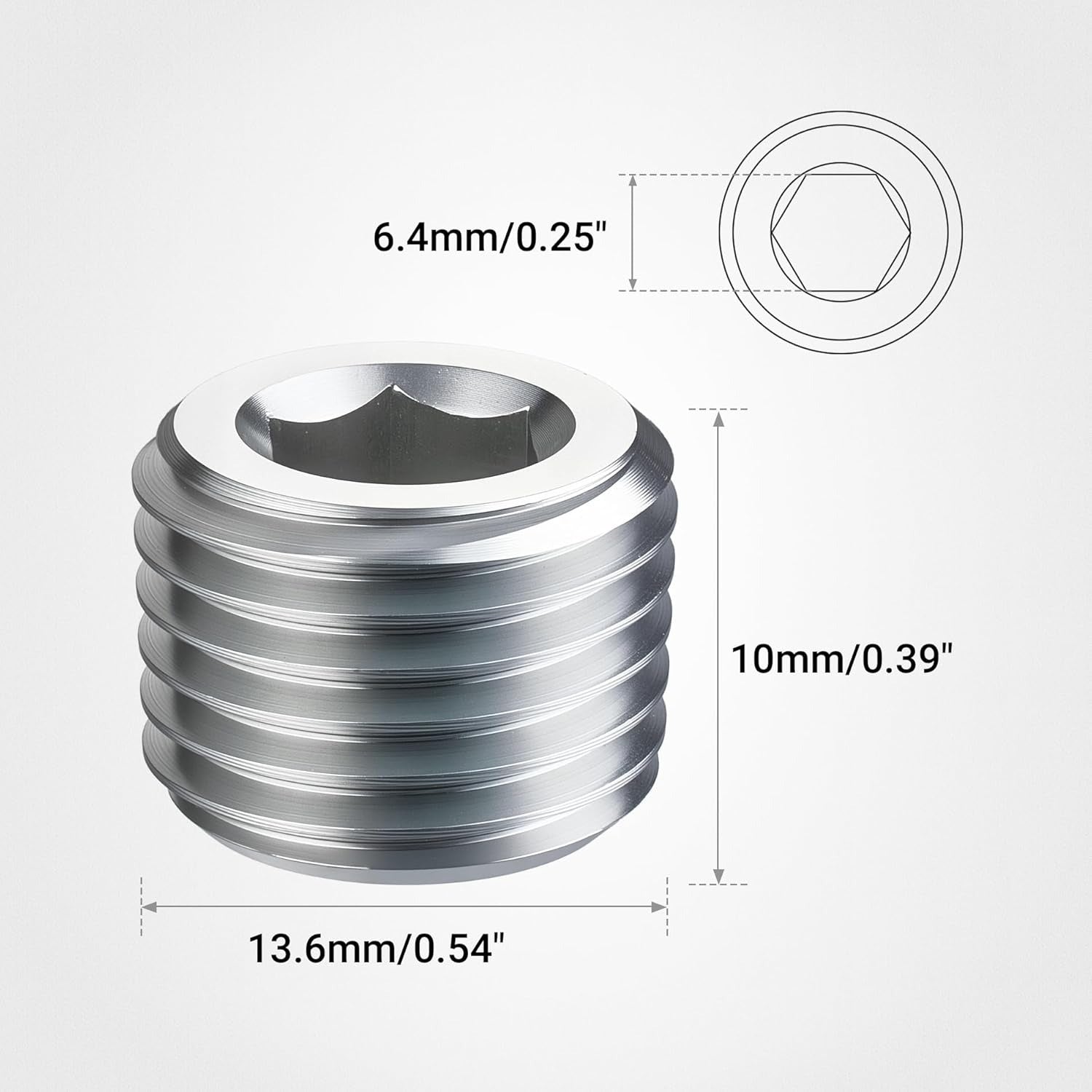[1/4 NPT,Silver]