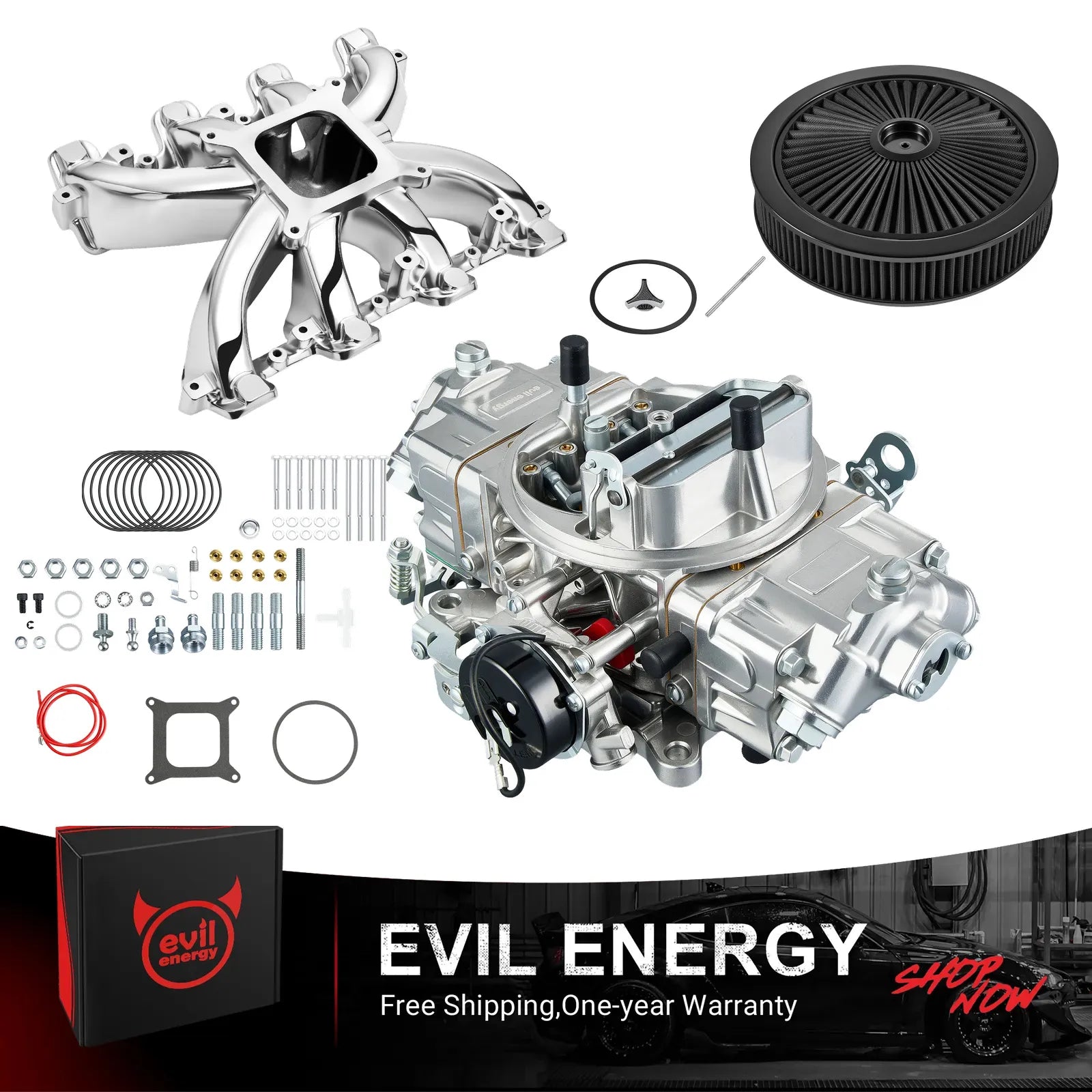 [Polished Silver,750 CFM-Race-Electric,Solid Black]
