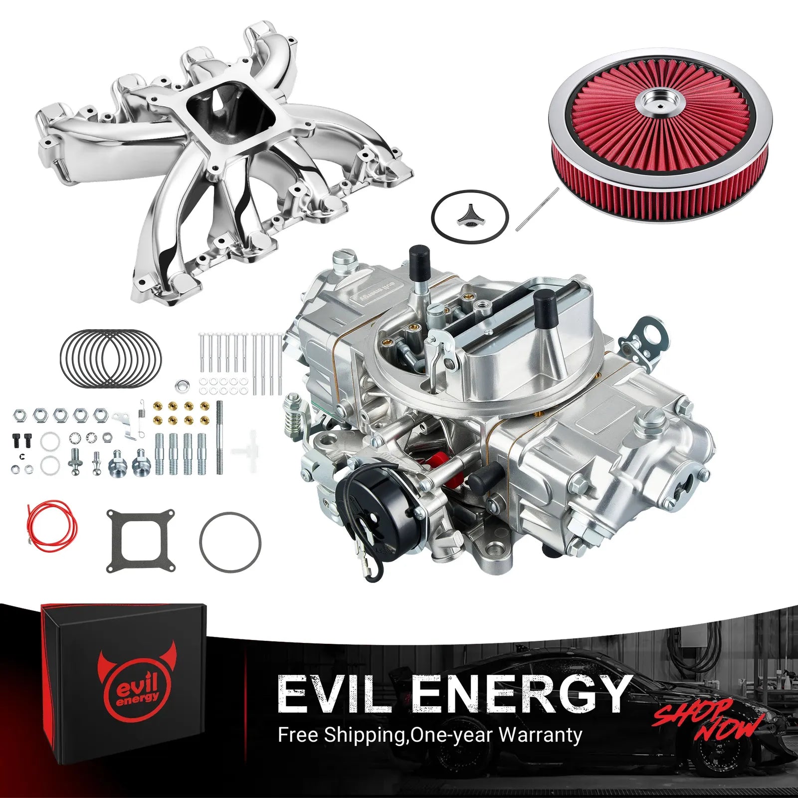[Polished Silver,750 CFM-Race-Electric,Red]