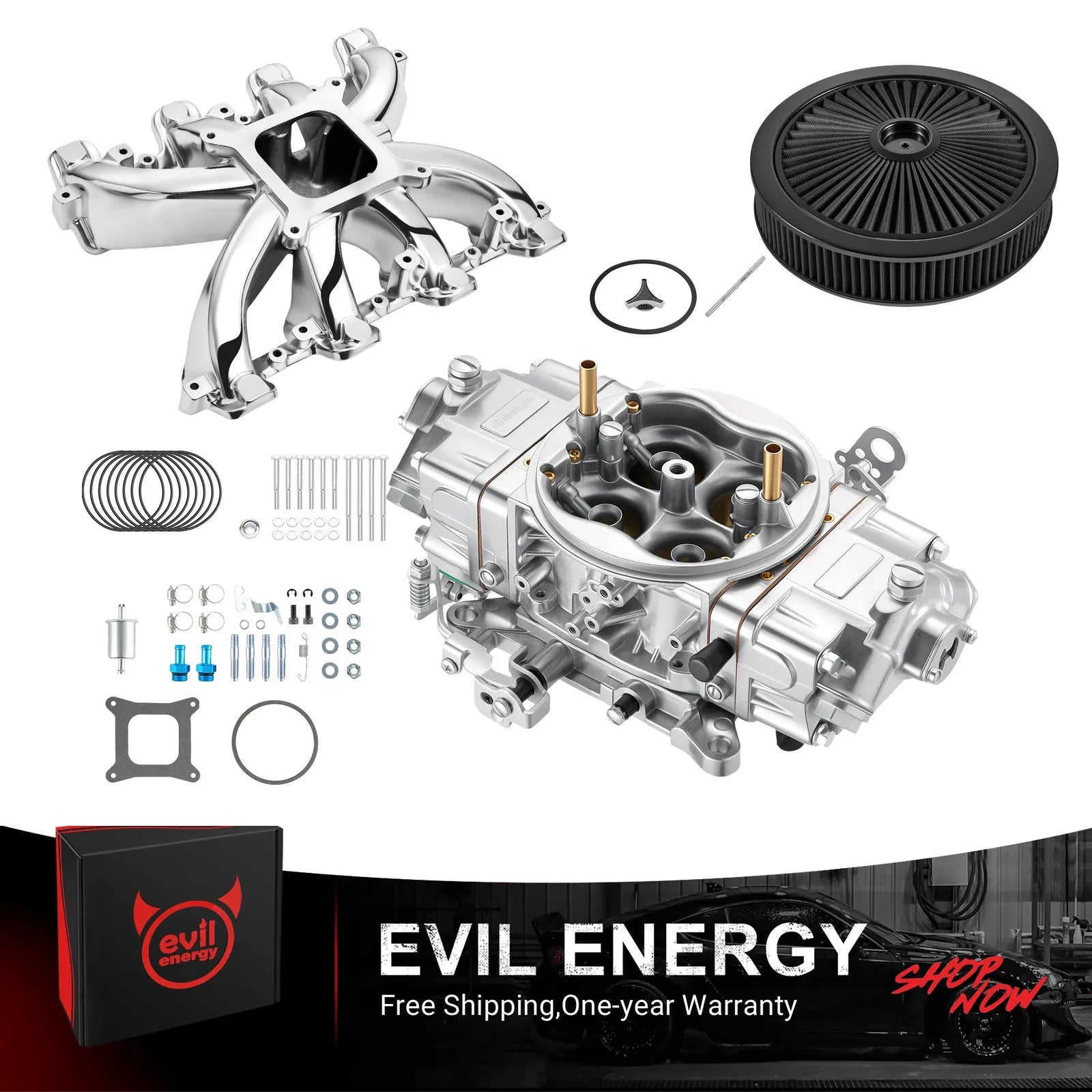 [Polished Silver,750 CFM-Race-Manual,Solid Black]