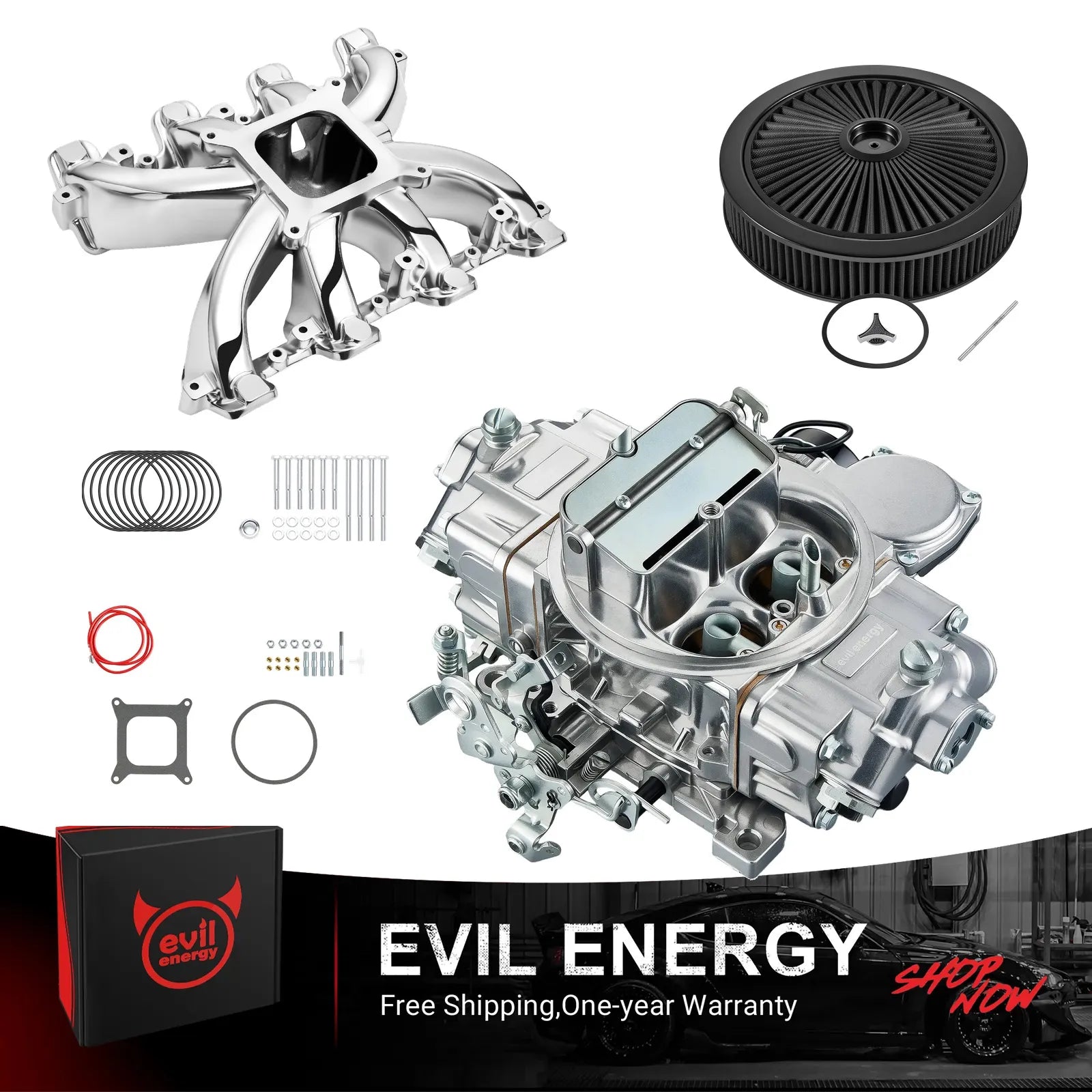 [Polished Silver,750 CFM-Street-Electric,Solid Black]