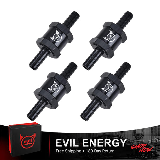 EVIL ENERGY One-Way Fuel Check Valve Inline – Aluminum – EVILENERGY