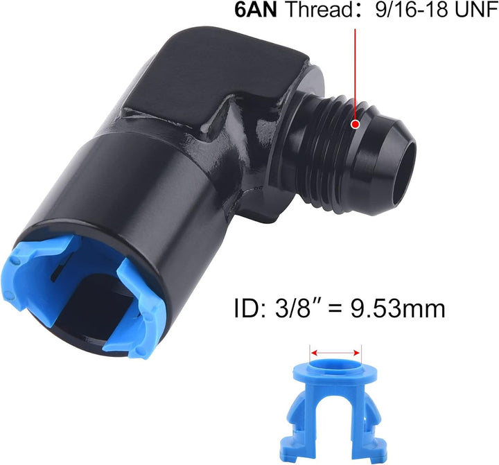 [6AN to 3/8 inch,90 Degree]