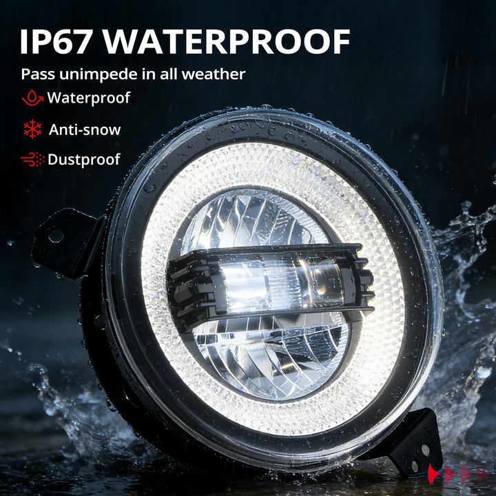 EVIL ENERGY 9 Inch Round LED Headlight Replacement for 2018-2025 Jeep Wrangler JL JLU Unlimited Gladiator JT Accessories [DOT Approved] Sealed Beam Front Head Light Lamp Bulb - EVILENERGY