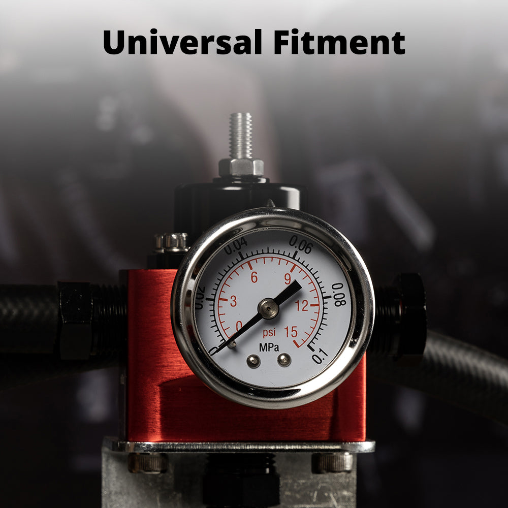 Evil Energy Carburetor Fuel Pressure Regulator - Adjustable 5-12 PSI for Small Engine Gas/E85/Alcohol Compatible (Low Pressure, No Overflow)