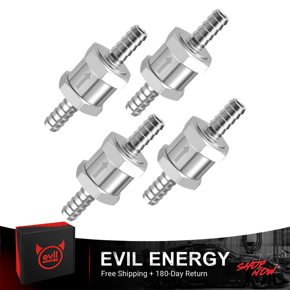 EVIL ENERGY One-Way Fuel Check Valve Inline – Aluminum – EVILENERGY