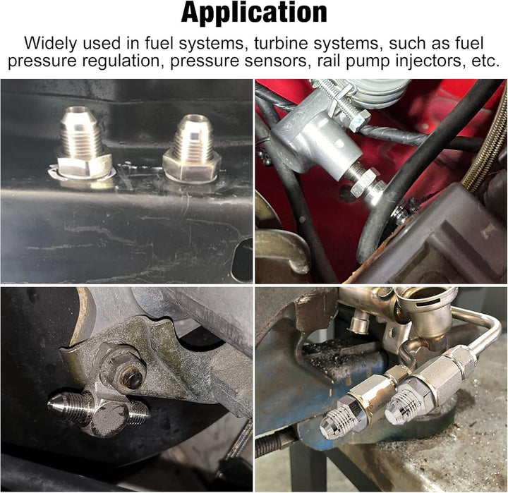EVIL ENERGY AN Male Flare to Male Metric Thread Brake Fitting Stainless Steel Adapter - EVILENERGY