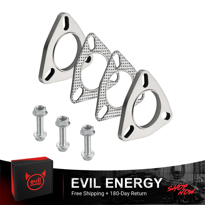 EVIL ENERGY 3-Bolt Exhaust Flange Set with Gaskets & Hardware (2/2.5/3 Inch) - EVILENERGY