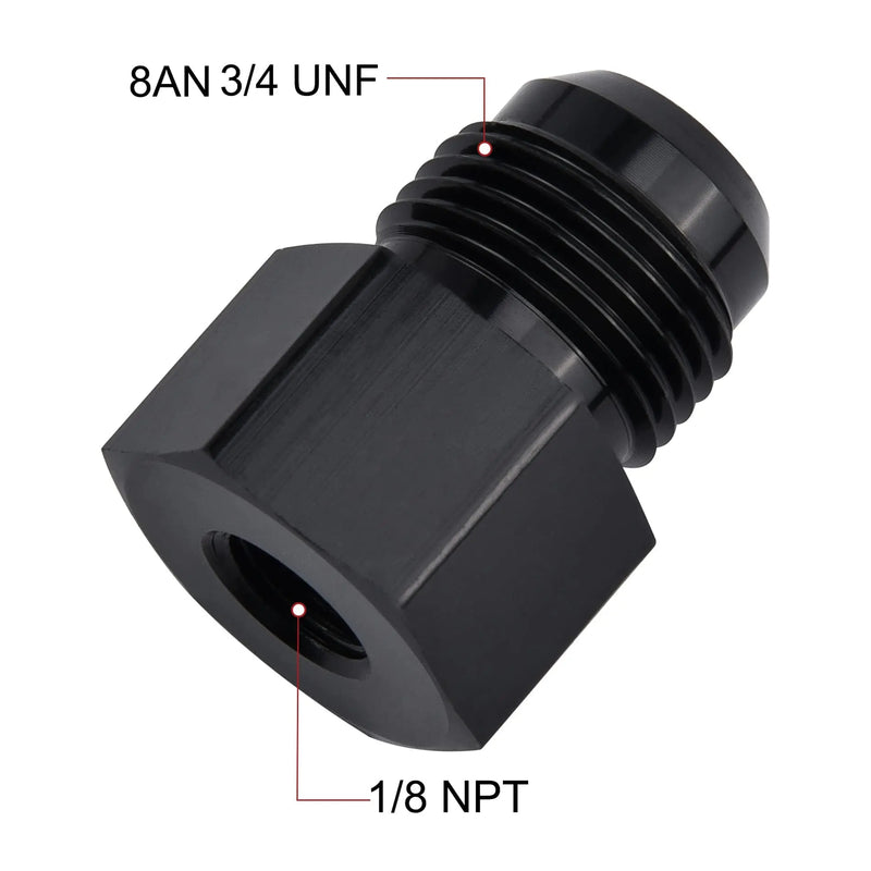 Evilenergy 8AN to 1/8 NPT Female Fitting Adaptor Aluminum 2Pcs