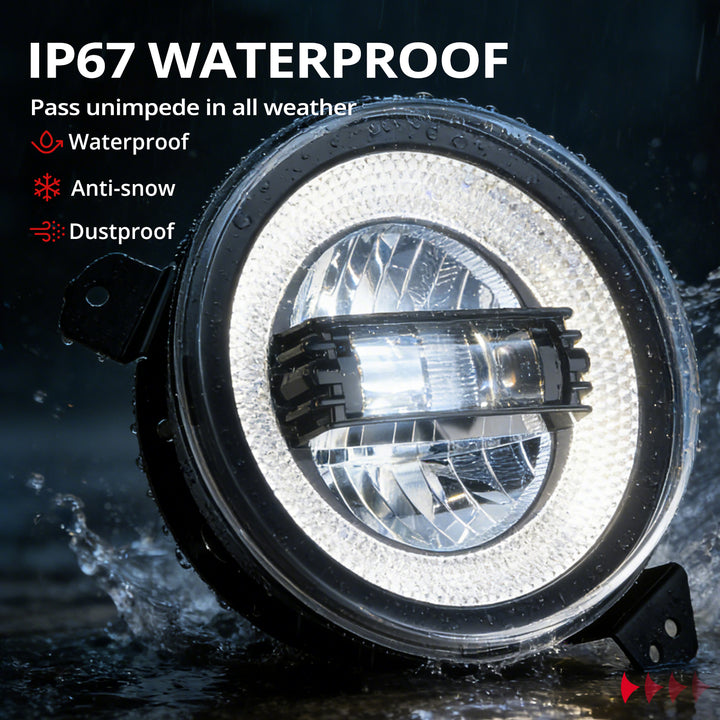 EVIL ENERGY 9 Inch RGB Round LED Headlight Replacement for 2018