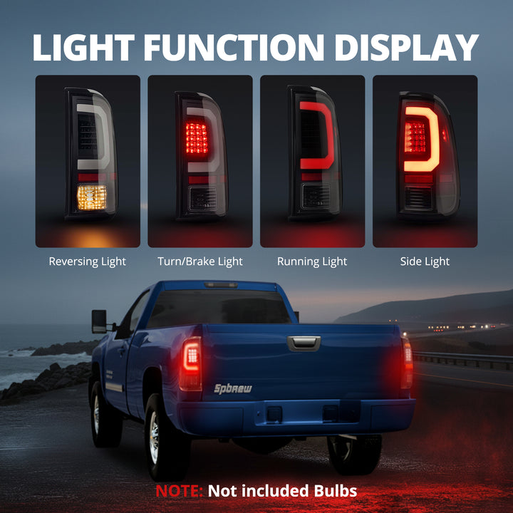 EVIL ENERGY Black LED Tail Lights Lamps for 2008-2016 Ford F250 F350 F450 F550 Super Duty - EVILENERGY