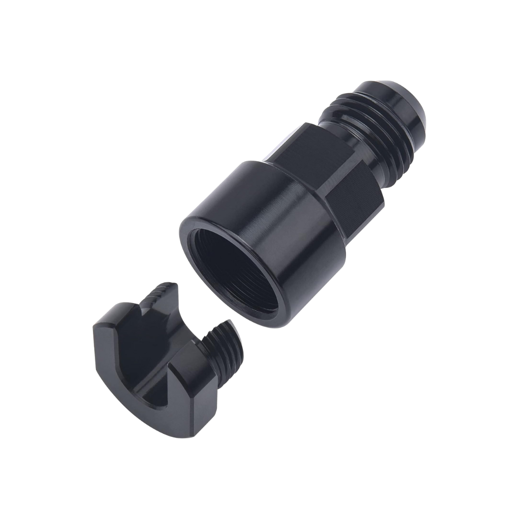 EVIL ENERGY 6AN to 5/16 & 3/8 inch EFI Quick-Disconnect Fuel Rail Fitting – Aluminum LS Swap Adapter