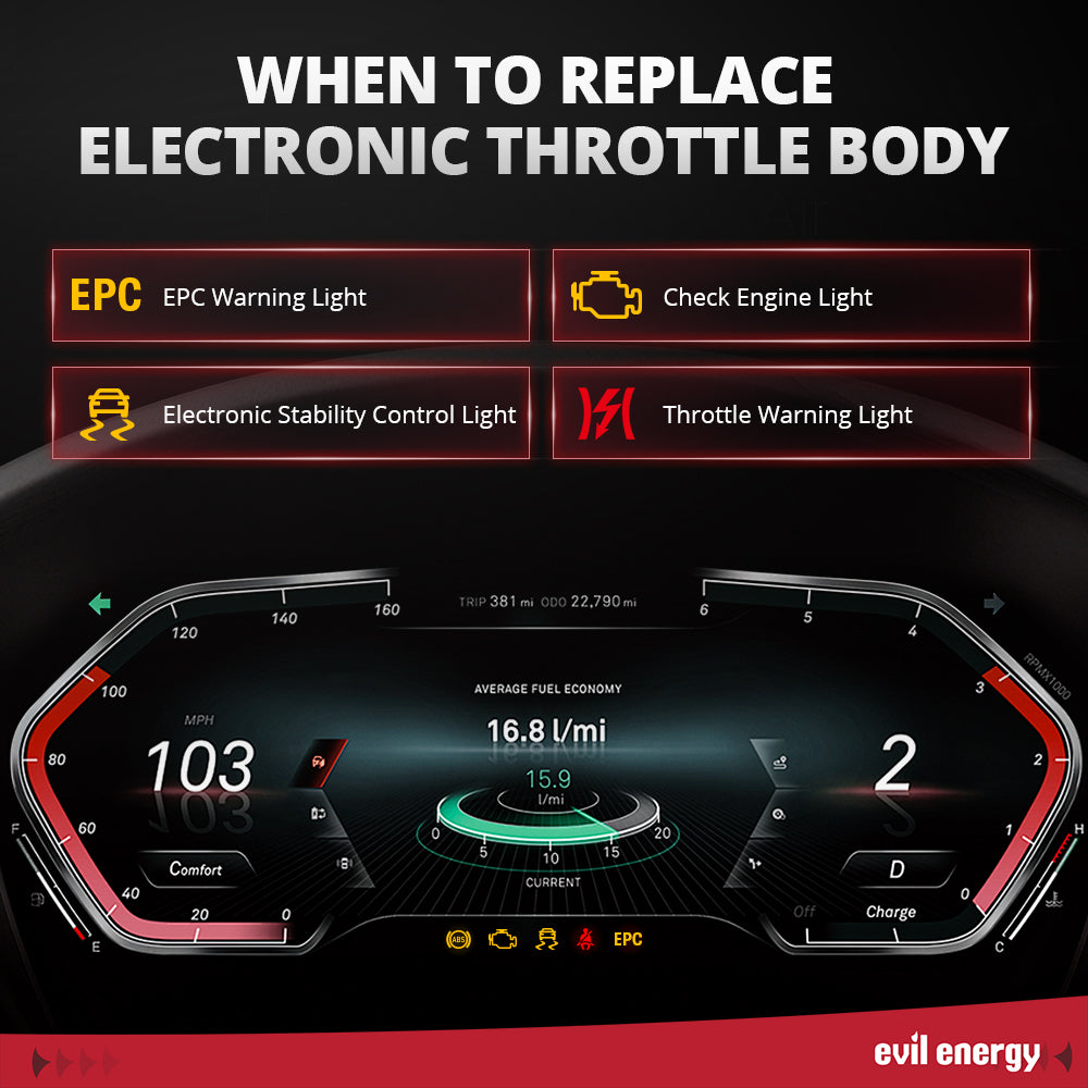 EVIL ENERGY 92mm Electronic Throttle Body for Fit for Chevy Camaro (LS3/L99), Corvette (LS3/LS7) & Pontiac G8 (LS3/L76) Engines' Throttle - with TPS 4 Bolt