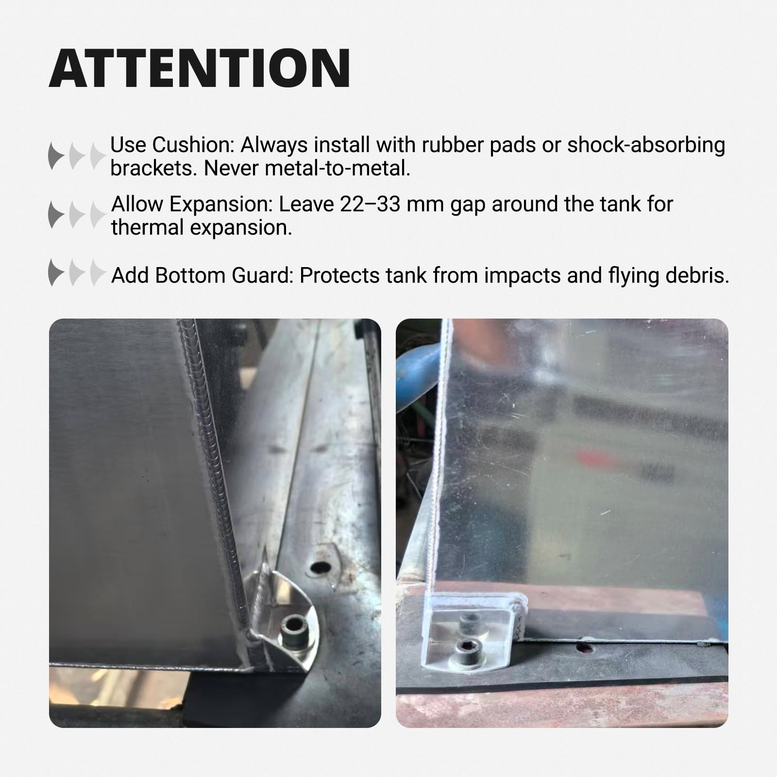 EVIL ENERGY 15/19 Gallon Aluminum Fuel Cell Gas Tank with Sending Unit (No Fuel Cell Foam)