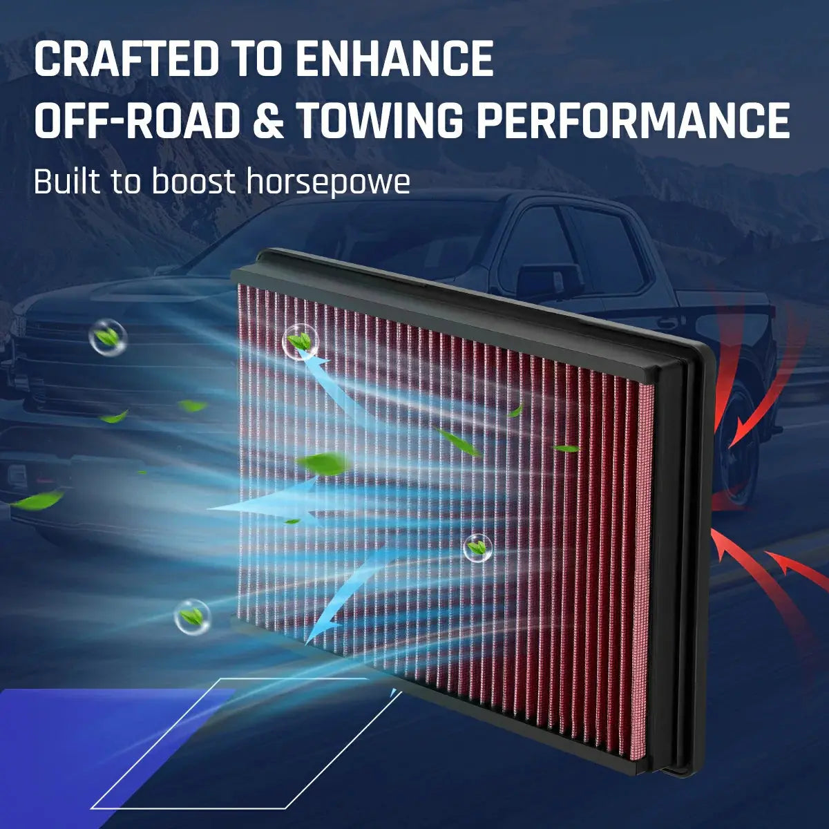 mysite Air Filter Compatible with 2002-2019 Dodge Ram Truck V6/V8/V10 (1500, 2500, 3500, 4500, 5500)