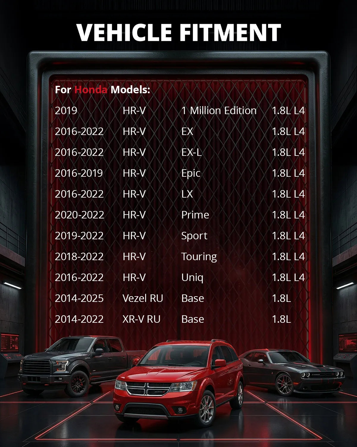 EVIL ENERGY Engine Air Filter, Compatible with Honda HR-V 2016-2022, Vezel 2014-2025, XR-V 2014-2022, Replace 17220-51BH00