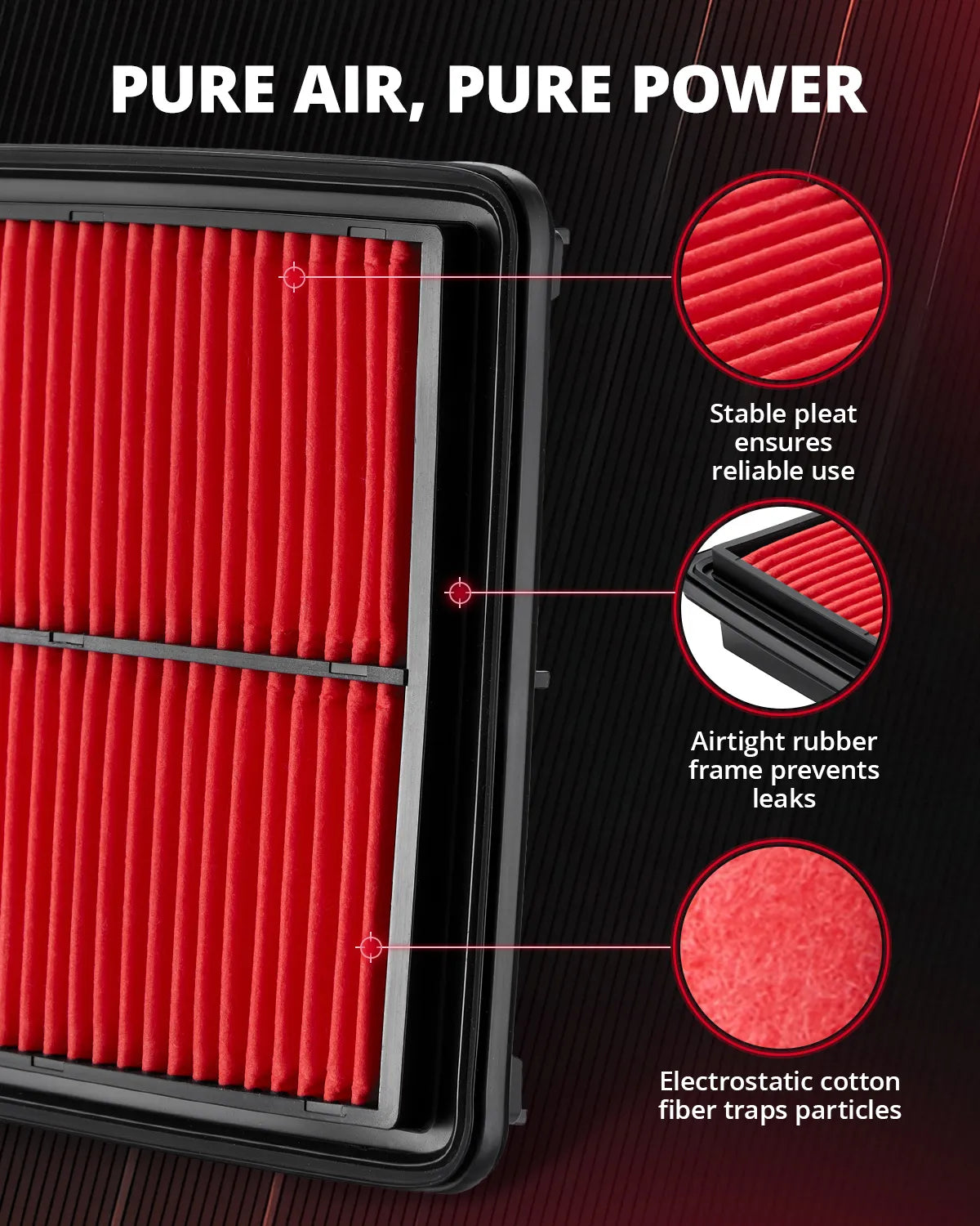 EVIL ENERGY Engine Air Filter, Compatible with Acura RDX 2012-2025 3.0L 3.5L, Replace CA11413