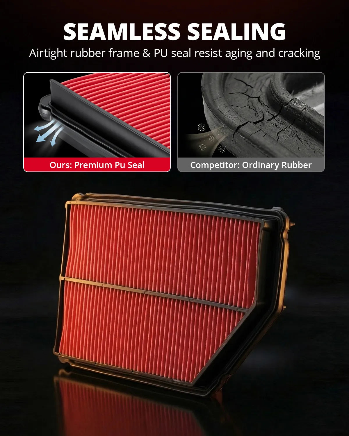 EVIL ENERGY Engine Air Filter, Compatible with Honda 2003-2008 Pilot, Acura 2001-2006 MDX, Replace 5326WS