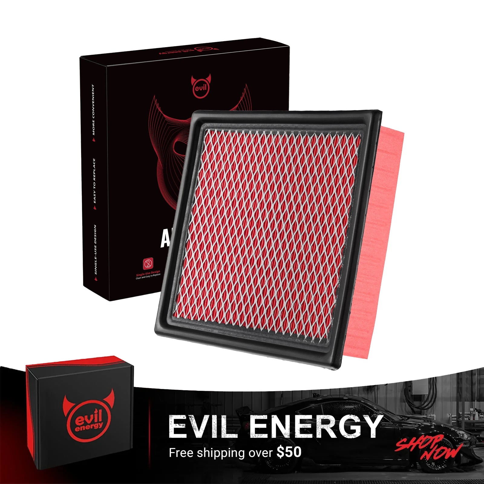 EVIL ENERGY Engine Air Filter Replacement for Dodge Journey 2009-2020 2.4L 3.6L & Avenger 2008-2014 2.4L, Replace CA10516, High Efficiency & Long Life