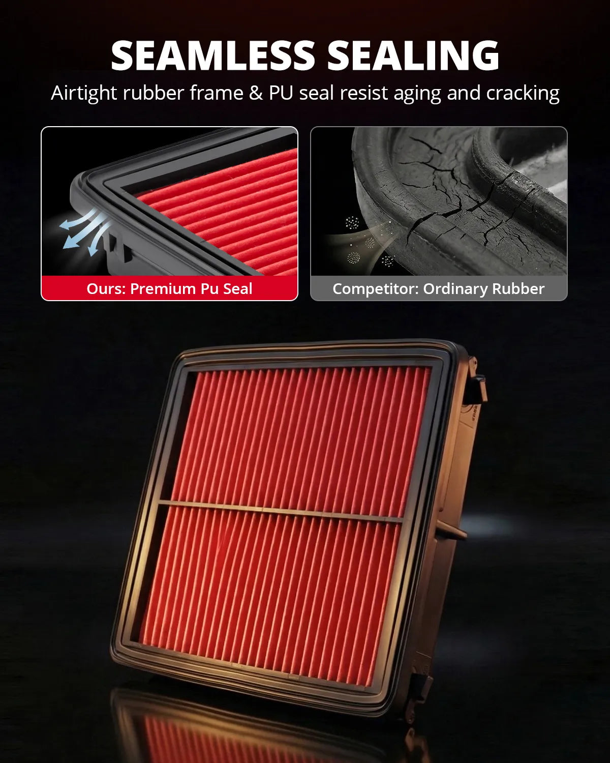 EVIL ENERGY Engine Air Filter, Compatible with Hyundai 2009-2025 Sonata YF/Hybrid/PHEV LF, Kia K5 JF 2015-2025, JAC 2017-2025 Refine/Jiayue, Replace CA11942
