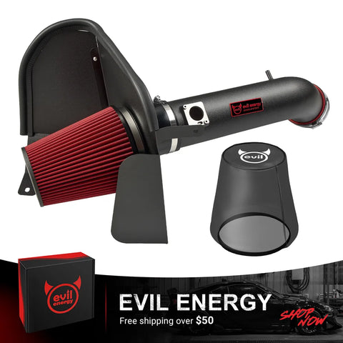 EVIL ENERGY Cold Air Intake Compatible for 2009-2013 Chevy Silverado 1500, GMC Sierra 1500/Yukon, Cadillac Escalade ESV EXT, Increases Horsepower, Towing Power Includes Heat Shield & Pre-Filter