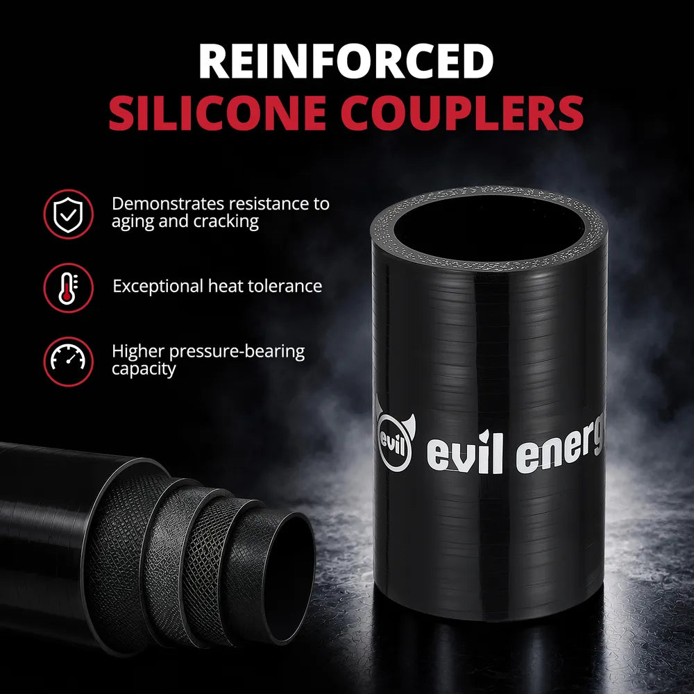 Reinforced silicone coolant hose coupler for upper radiator hose kit with aging resistance, heat tolerance, and pressure-bearing support